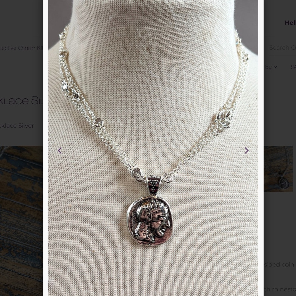 Boho “ Barbie “ Bohemian Three Strand Silver Necklace R1A